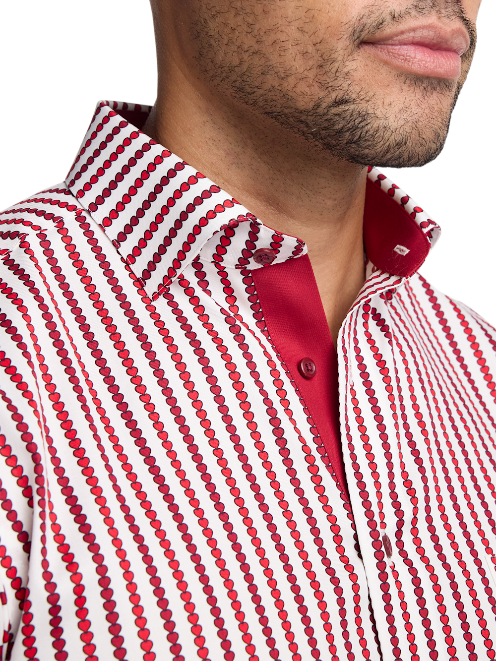 Alternate Image of Comfort Stretch Non-iron Heart Dress Shirt With Contrast Trim-2