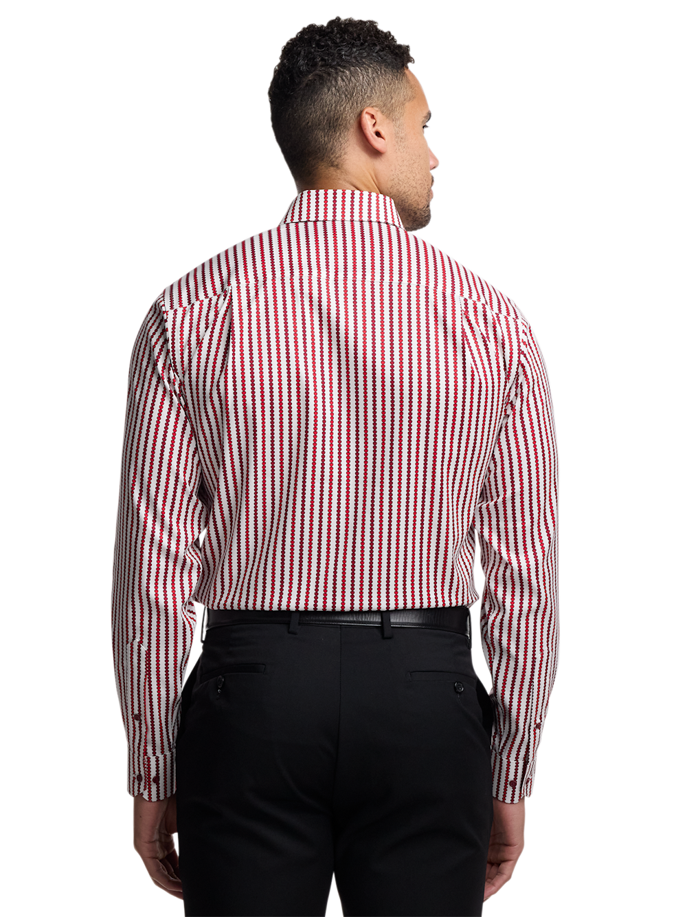 Alternate Image of Comfort Stretch Non-iron Heart Dress Shirt With Contrast Trim-4