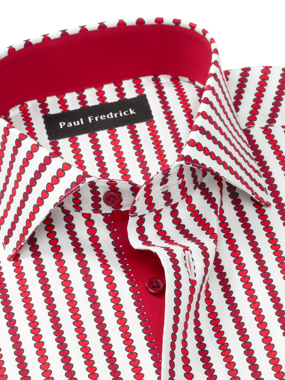Alternate Image of Comfort Stretch Non-iron Heart Dress Shirt With Contrast Trim-6