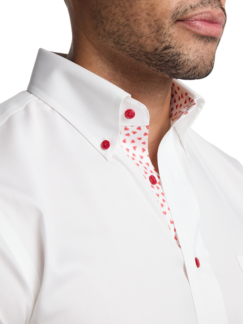 Alternate Image of Comfort Stretch Non-iron Solid Dress Shirt With Contrast Trim-2