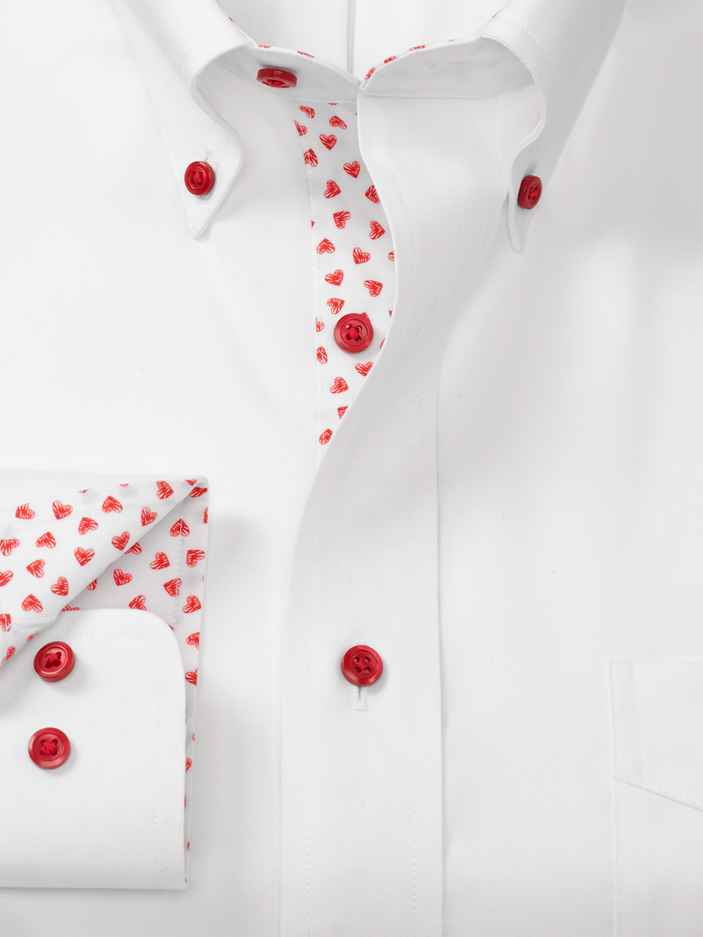 Alternate Image of Comfort Stretch Non-iron Solid Dress Shirt With Contrast Trim-5