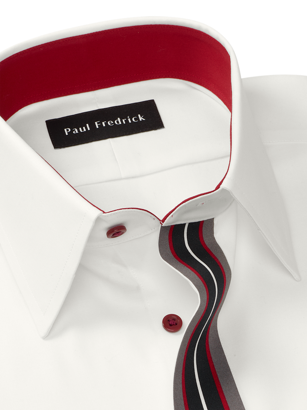 Alternate Image of Comfort Stretch Non-iron Solid Dress Shirt With Contrast Trim-6