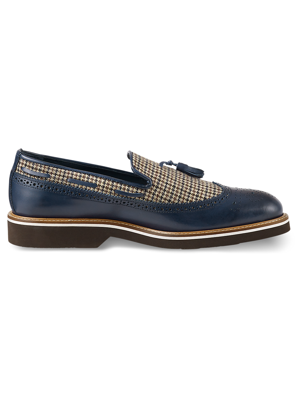 Hampden Tassel Loafer Navy Multi Paul Fredrick