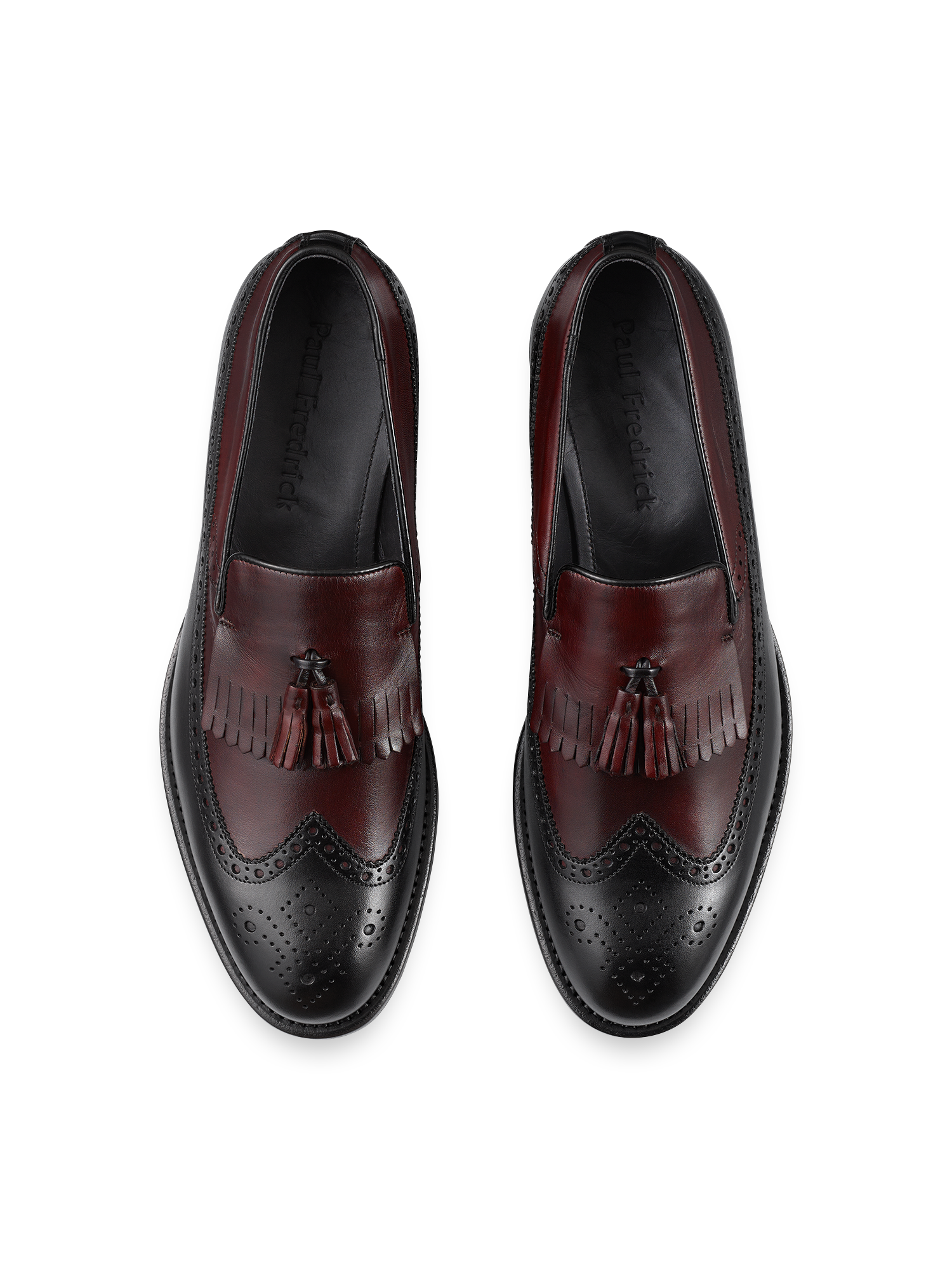 Maxwell Tassel Loafer - Black/burgundy