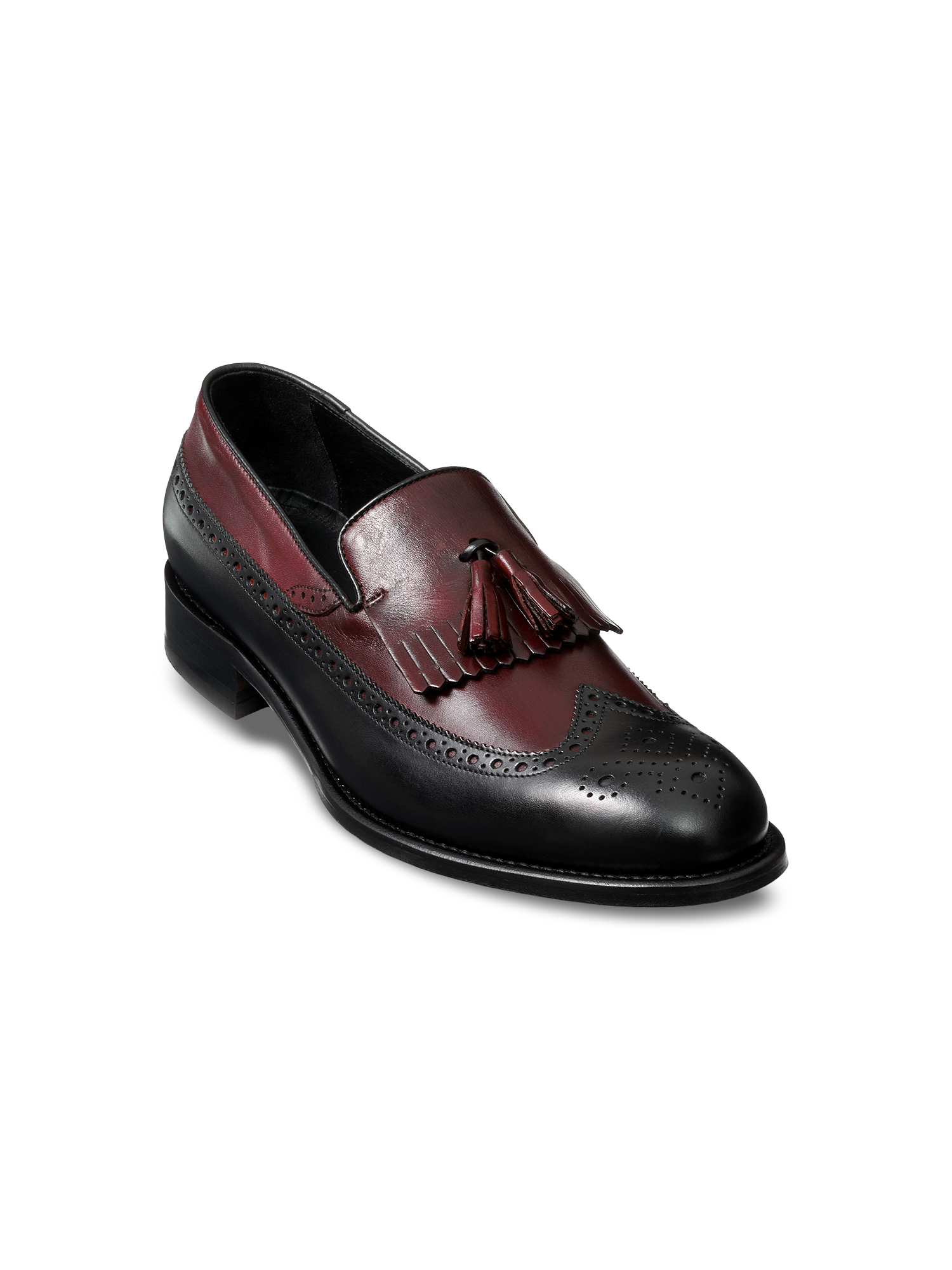Maxwell Tassel Loafer - Black/burgundy