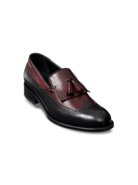 Maxwell Tassel Loafer - Black/burgundy