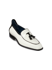 Fitz Tassel Loafer - Ivory/black