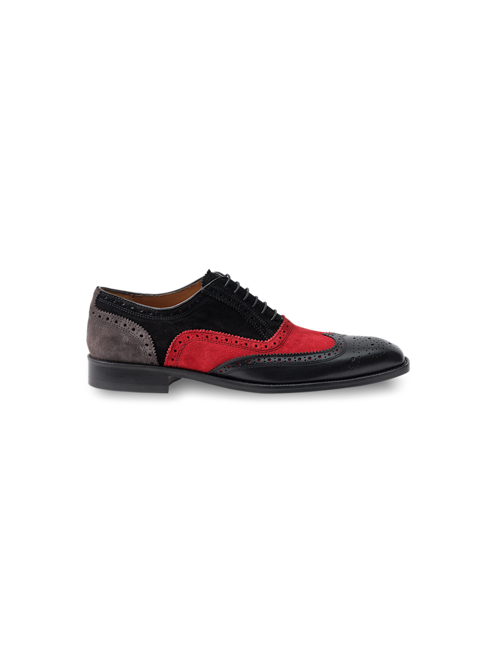 Alternate Shot of Men's Black Multi  Footwear  - 1