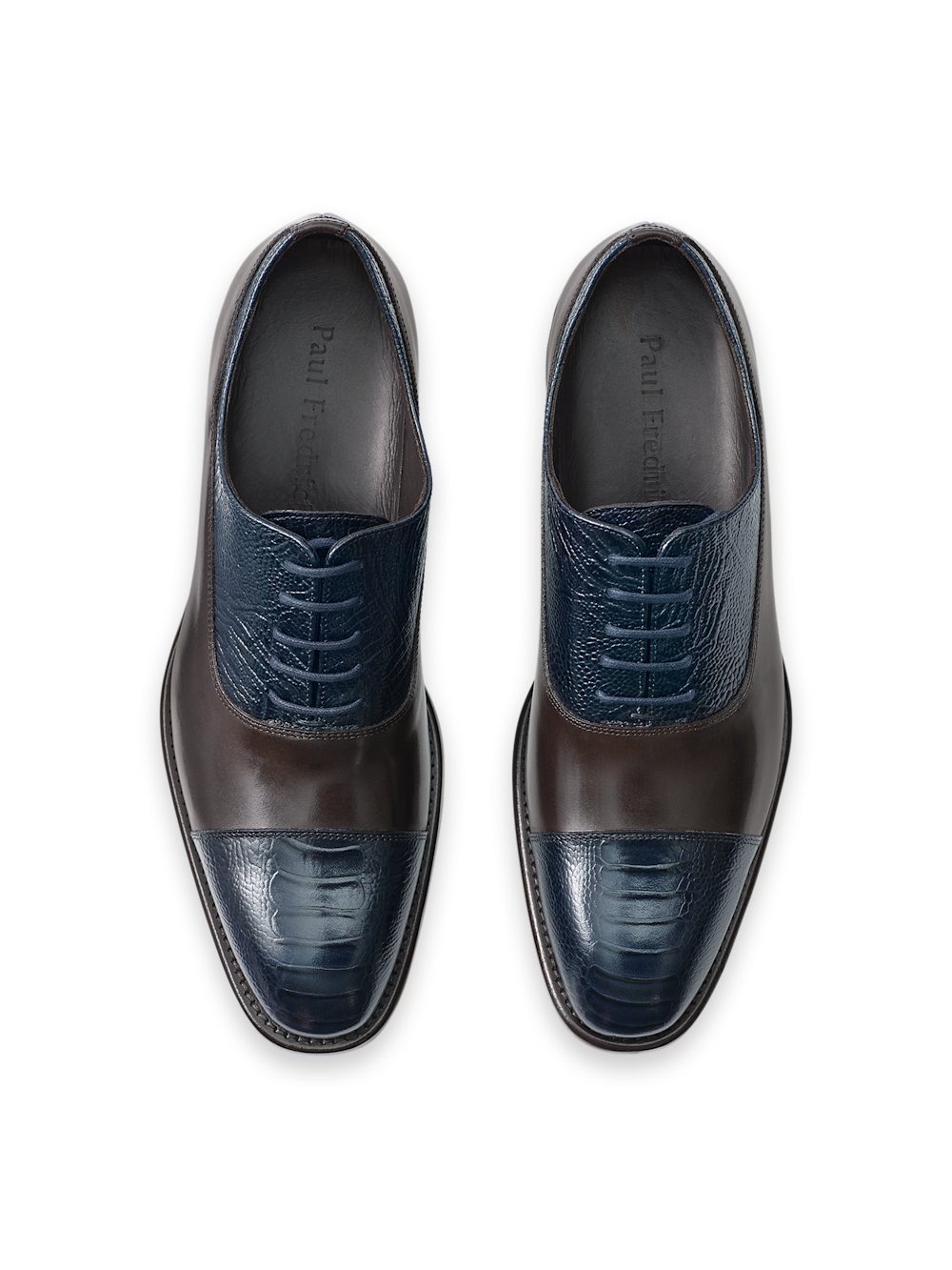 Alternate Shot of Men's Navy/Brown  Footwear  - 2