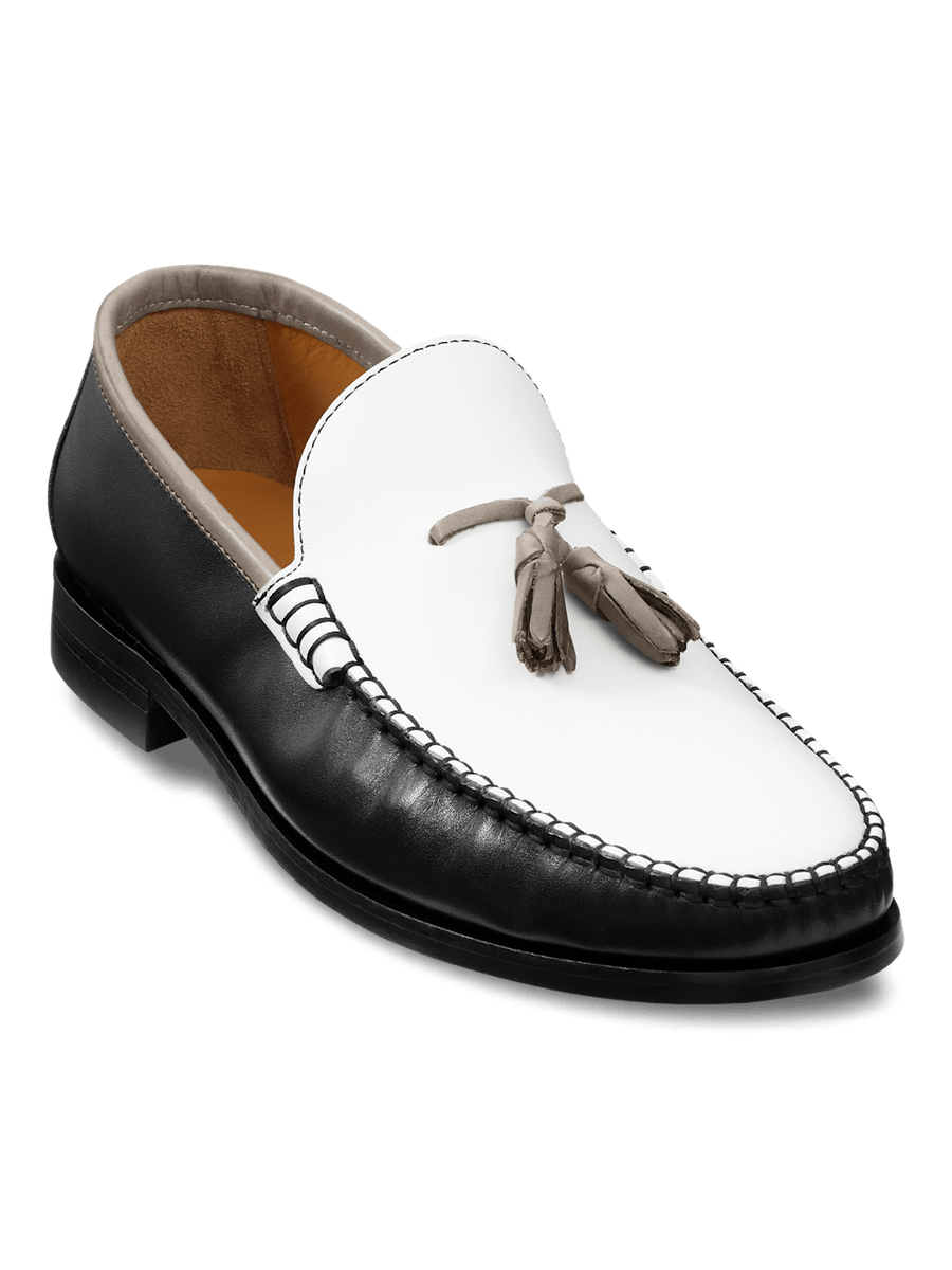 Branson Tassel Loafer - Black/white – Paul Fredrick