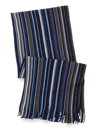 Stripe Wool Scarf - Blue Multi
