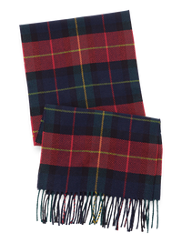 Tartan Plaid Wool Scarf - Red Multi