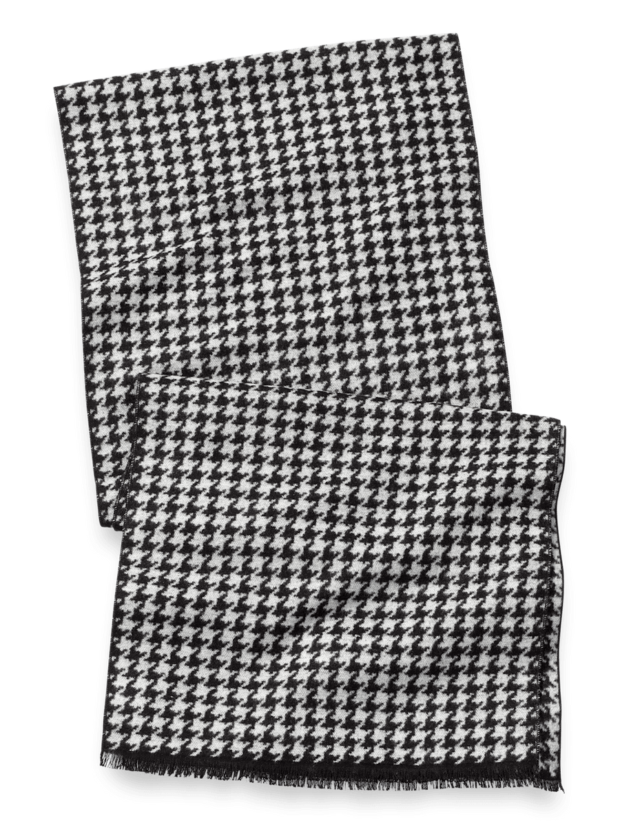 ★JILLSTUART★ Black & Beige Houndstooth Long Scarf JASC 194067253_5946.jpg