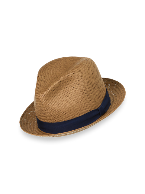Straw Fedora With Ribbon Band - Tan – Paul Fredrick