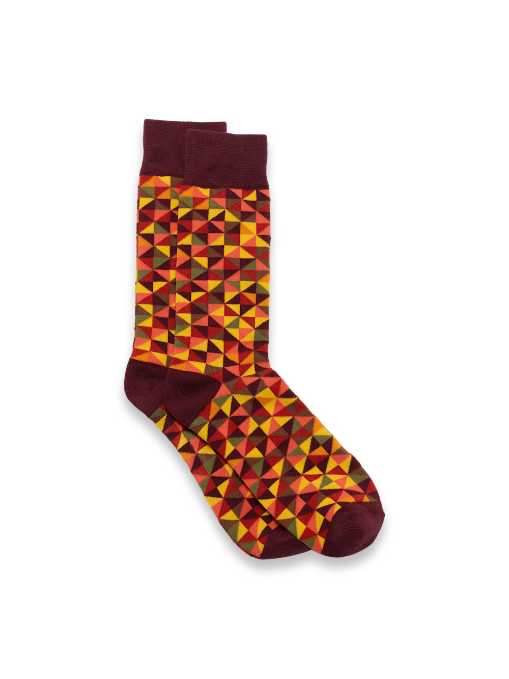 Product Image of Geometric Cotton Blend Sock-Multi