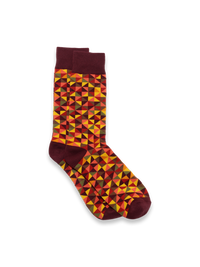 Geometric Cotton Blend Sock - Multi