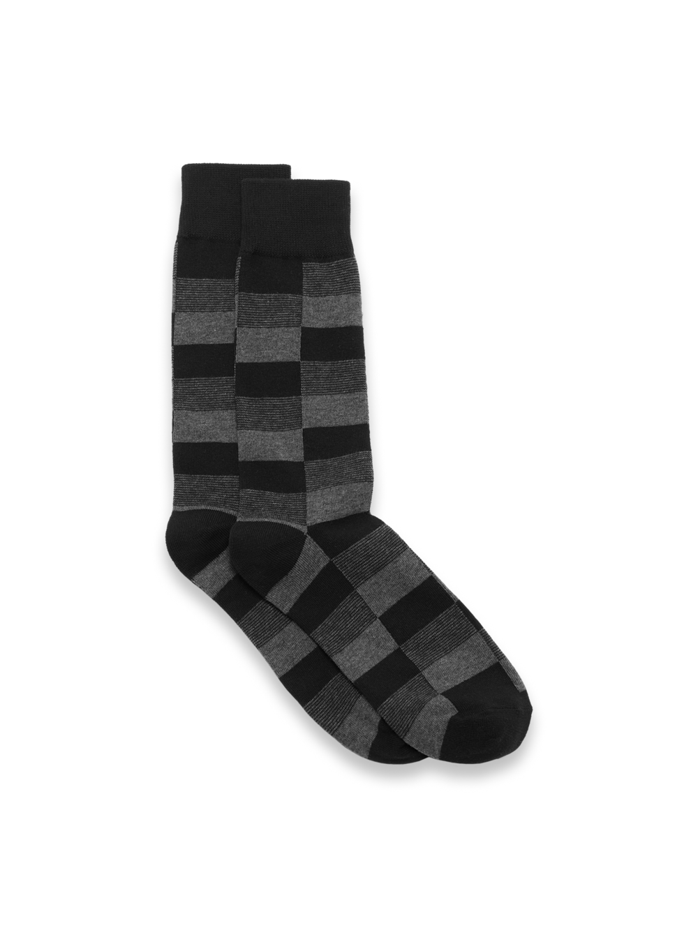 Product Image of Geometric Cotton Blend Sock-Black/Grey