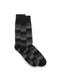 Geometric Cotton Blend Sock - Black/grey
