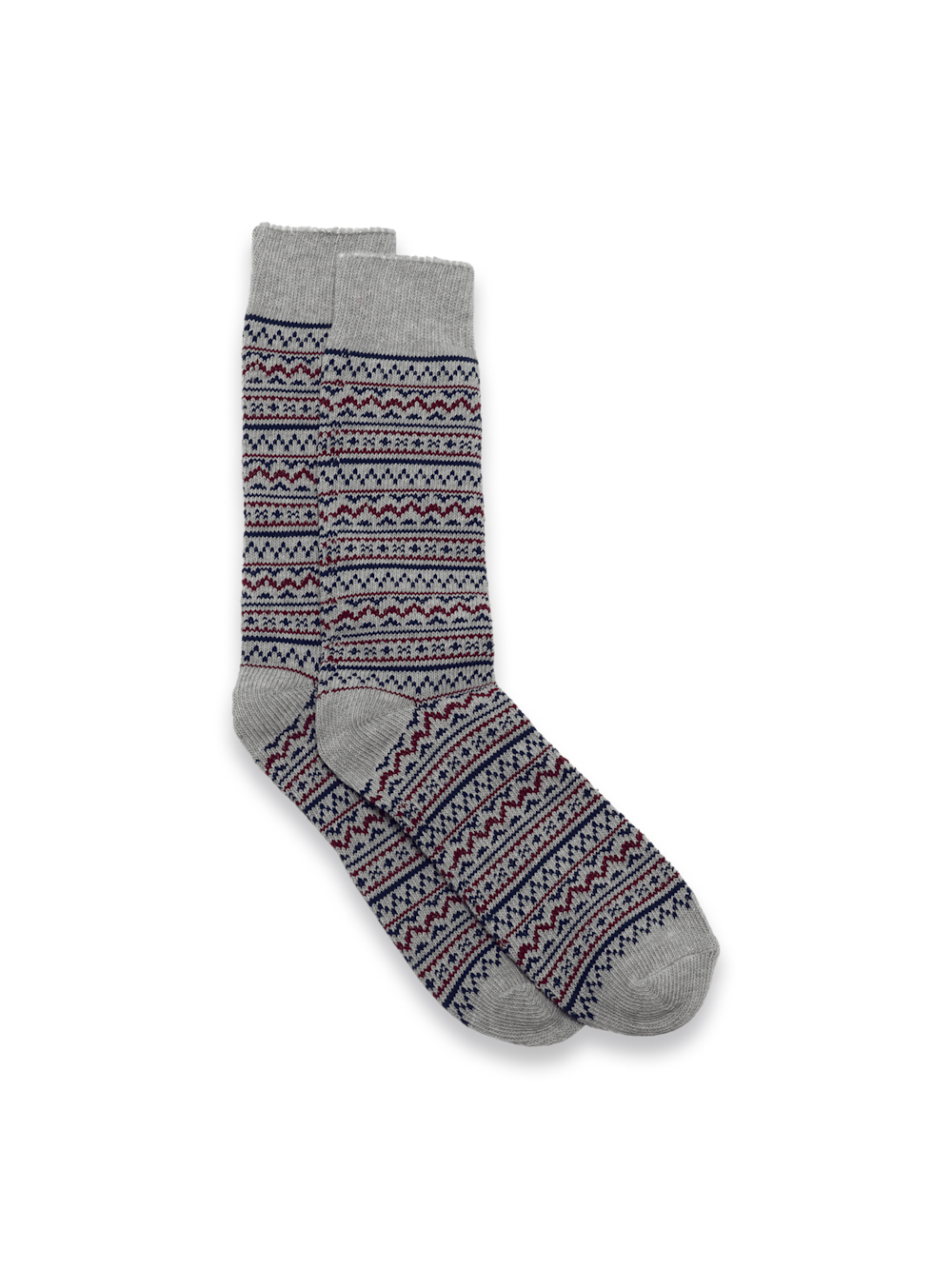 Product Image of Geometric Cotton Blend Sock-Grey Multi