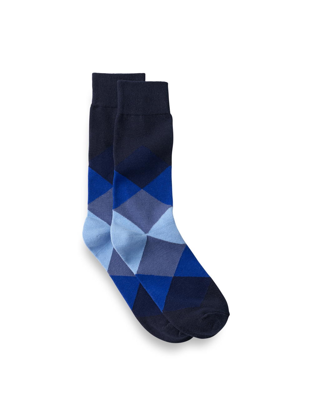 Product Image of Argyle Cotton Blend Sock-Blue Multi