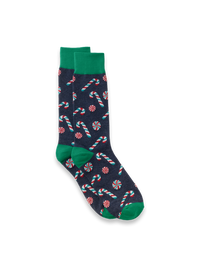 Peppermint Cotton Blend Sock - Navy Multi
