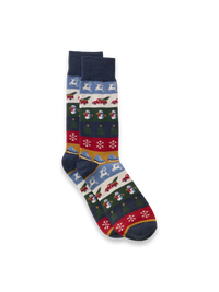 Holiday Motif Cotton Blend Sock - Multi