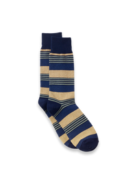 Stripe Cotton Blend Sock - Blue Multi