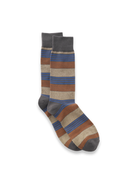 Stripe Cotton Blend Sock - Gold Multi