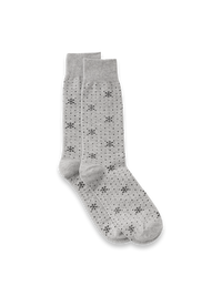 Snowflake Cotton Blend Sock - Oatmeal