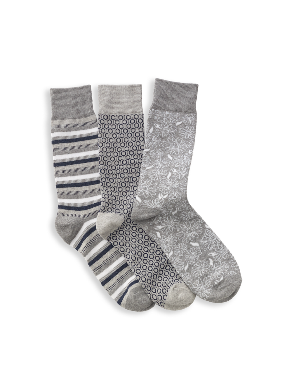 Men's Grey Multi  Socks 