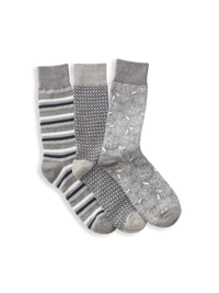 3-Pack Cotton Blend Sock - Grey Multi