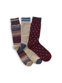 3-Pack Cotton Blend Sock - Multi
