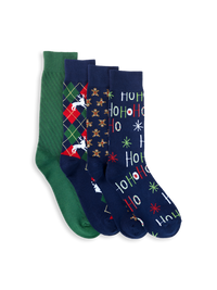 4-Pack Cotton Blend Sock - Navy Multi