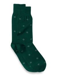 Medallion Cotton Blend Sock - Green