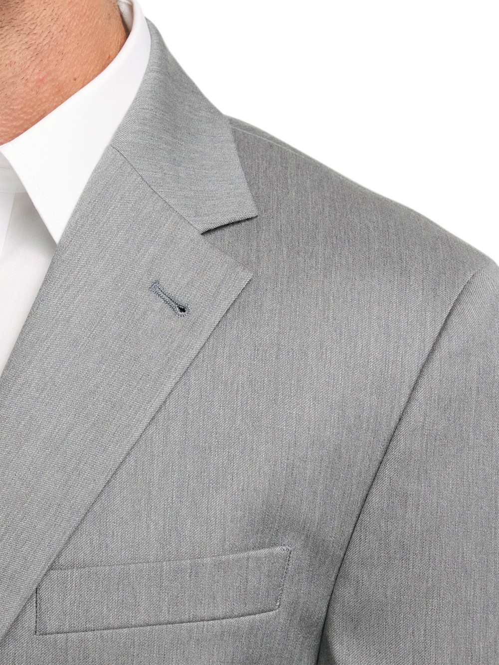 Alternate Shot of Men's Grey Solid Sportcoats  - 7