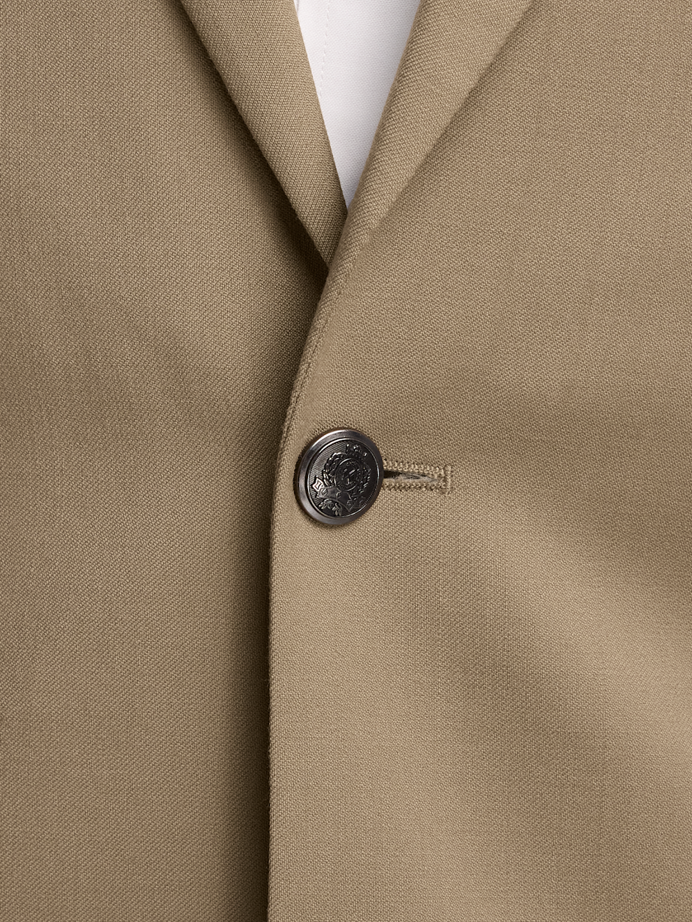 Alternate Shot of Men's Tan Solid Sportcoats  - 6