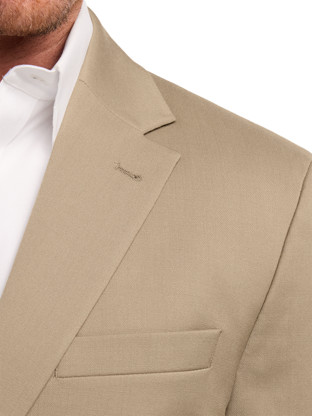 Alternate Shot of Men's Tan Solid Sportcoats  - 7