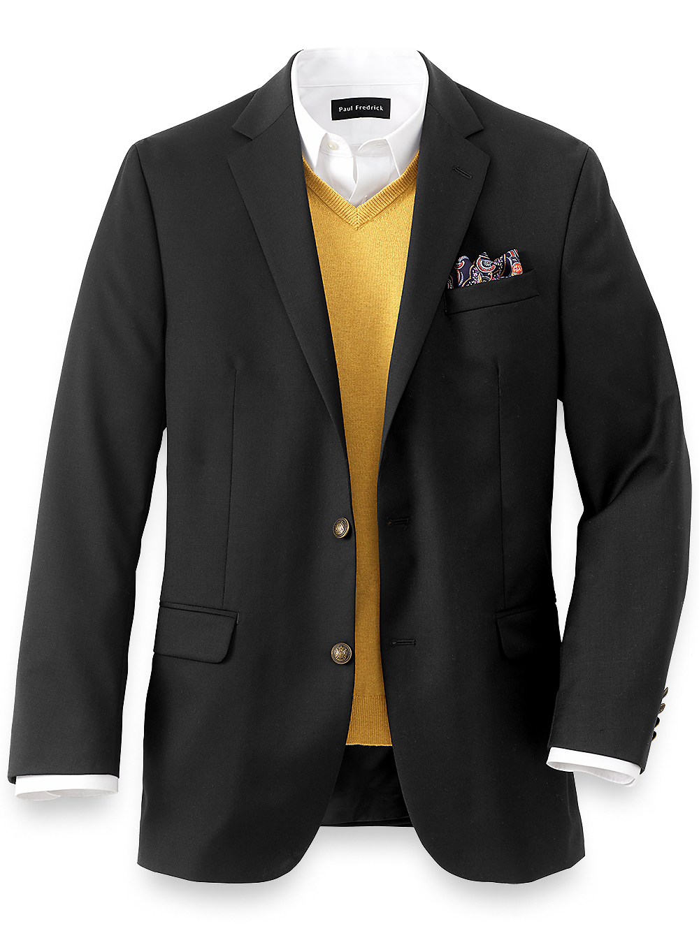 Men's Black Solid Sportcoats 