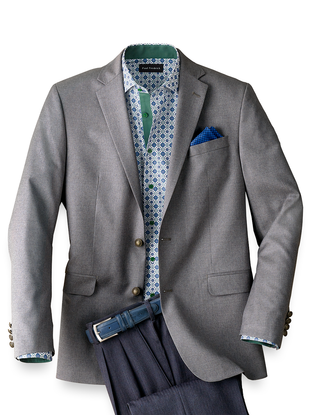 Tailored Fit Wool Travel Blazer