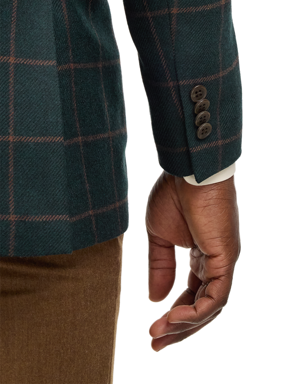 Alternate Image of Wool Blend Windowpane Single Breasted Notch Lapel Sport Coat-2