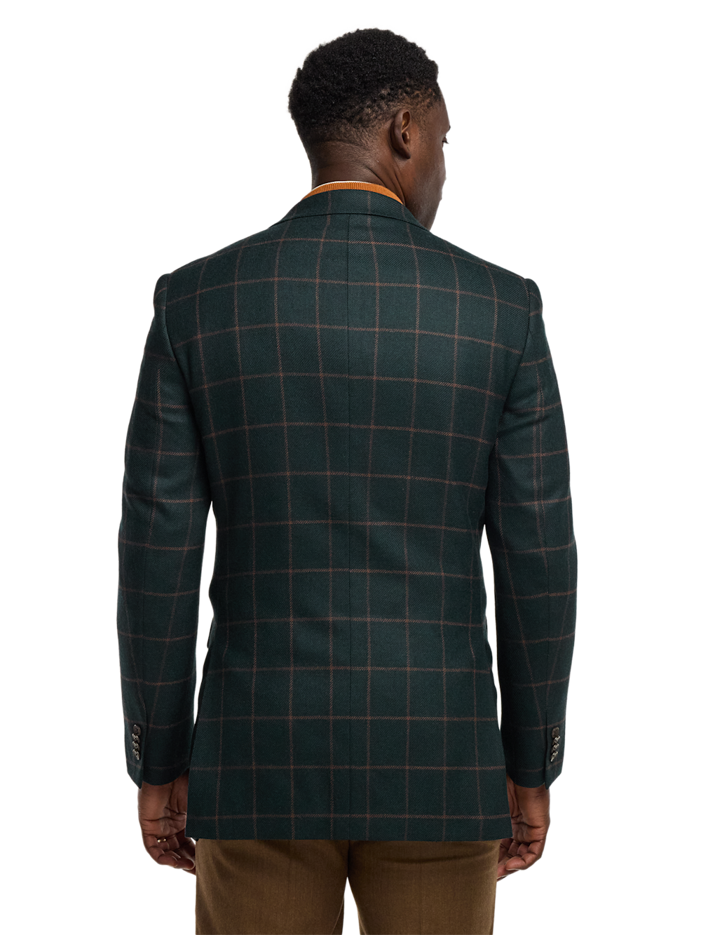 Alternate Image of Wool Blend Windowpane Single Breasted Notch Lapel Sport Coat-6