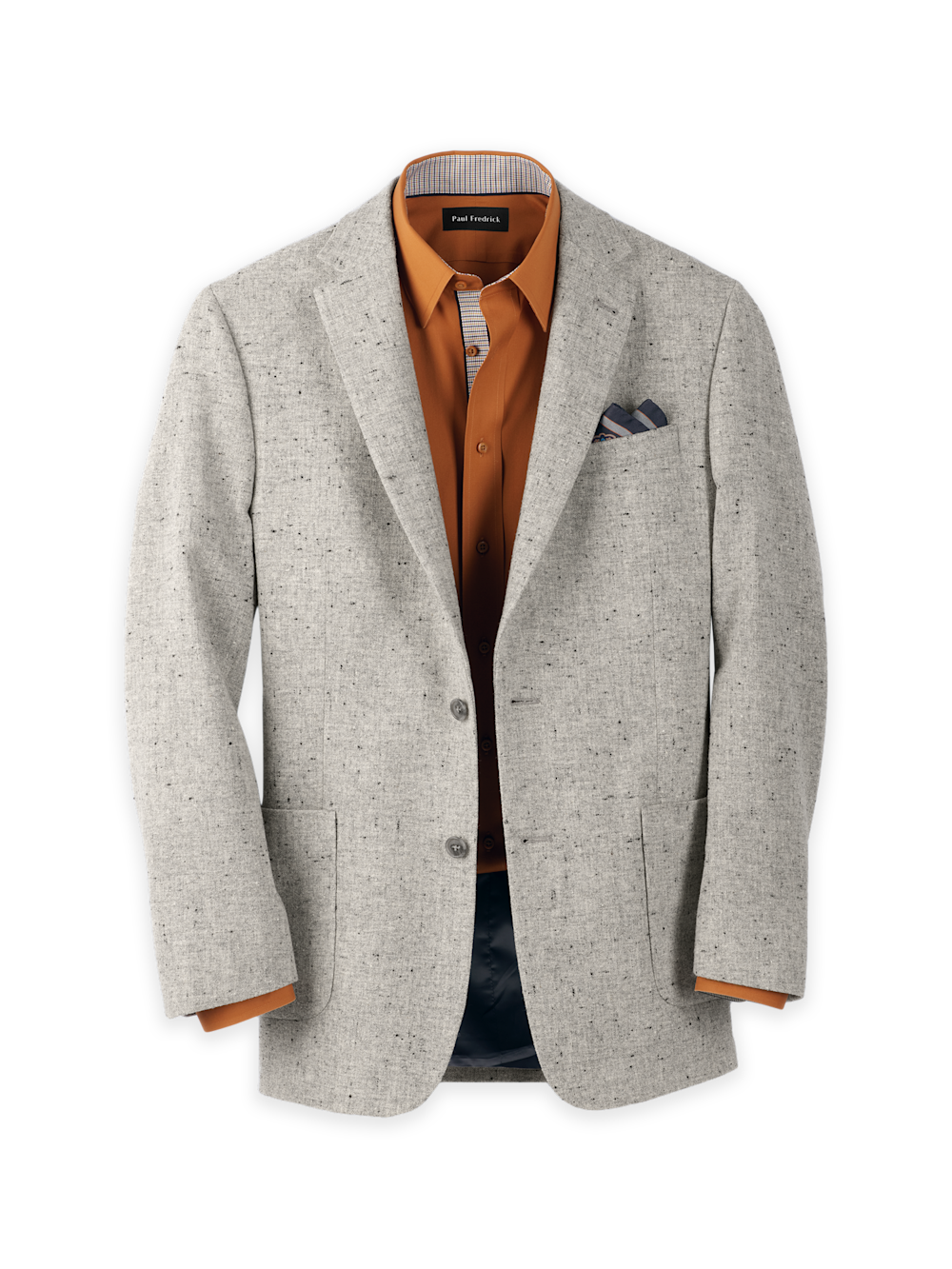 Product Image of Wool Donegal Single Breasted Notch Lapel Sport Coat-Grey