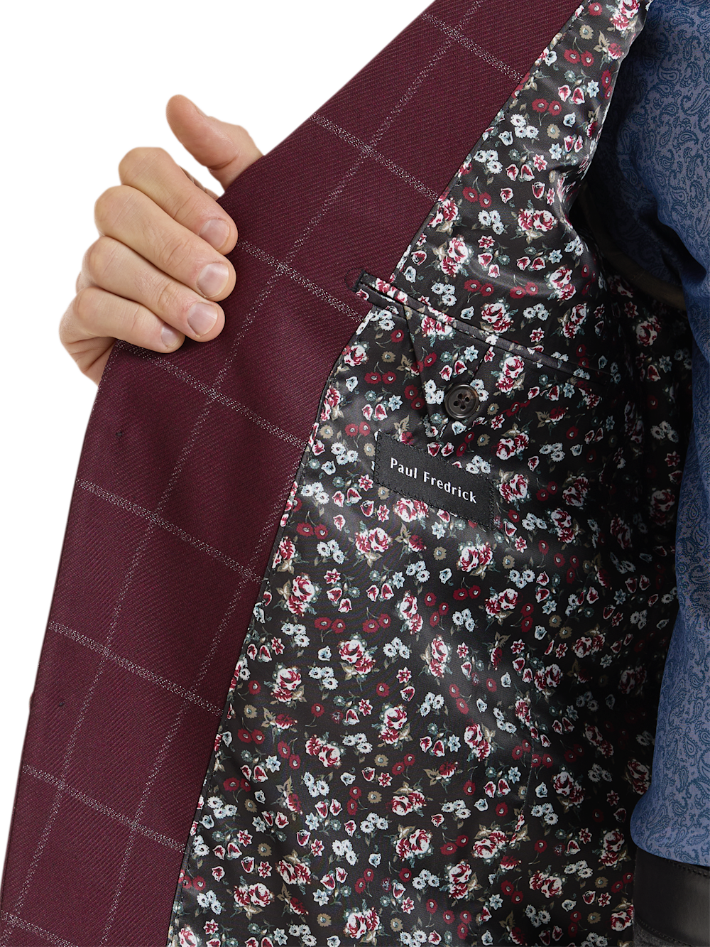 Alternate Image of Microfiber Windowpane Single Breasted Notch Lapel Sport Coat-4