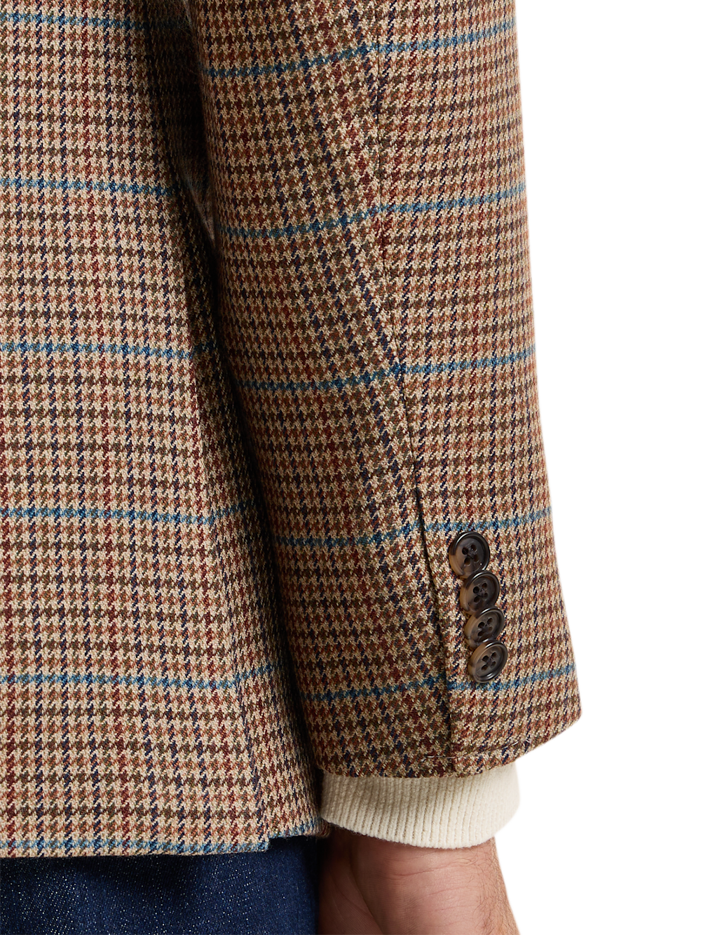 Alternate Shot of Men's Rust Multi Houndstooth Sportcoats  - 3