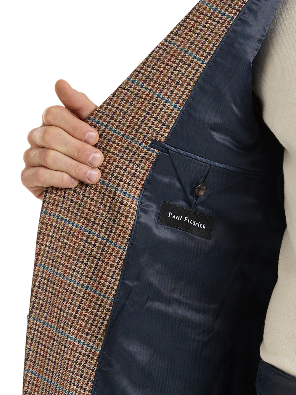 Alternate Image of Wool Houndstooth Single Breasted Notch Lapel Sport Coat-4