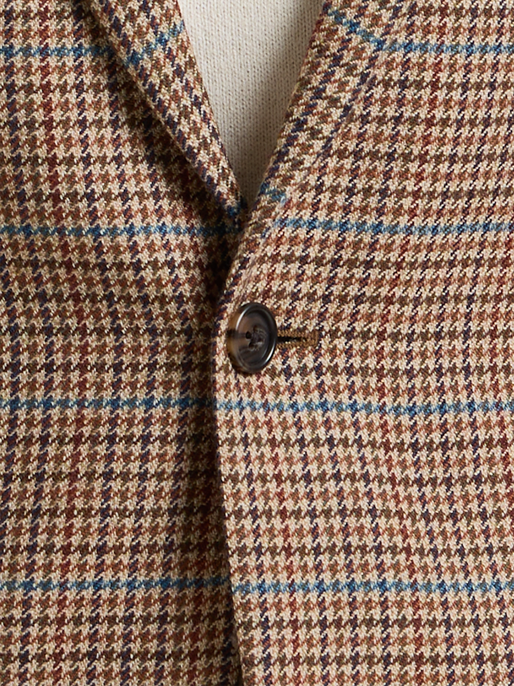 Alternate Shot of Men's Rust Multi Houndstooth Sportcoats  - 5