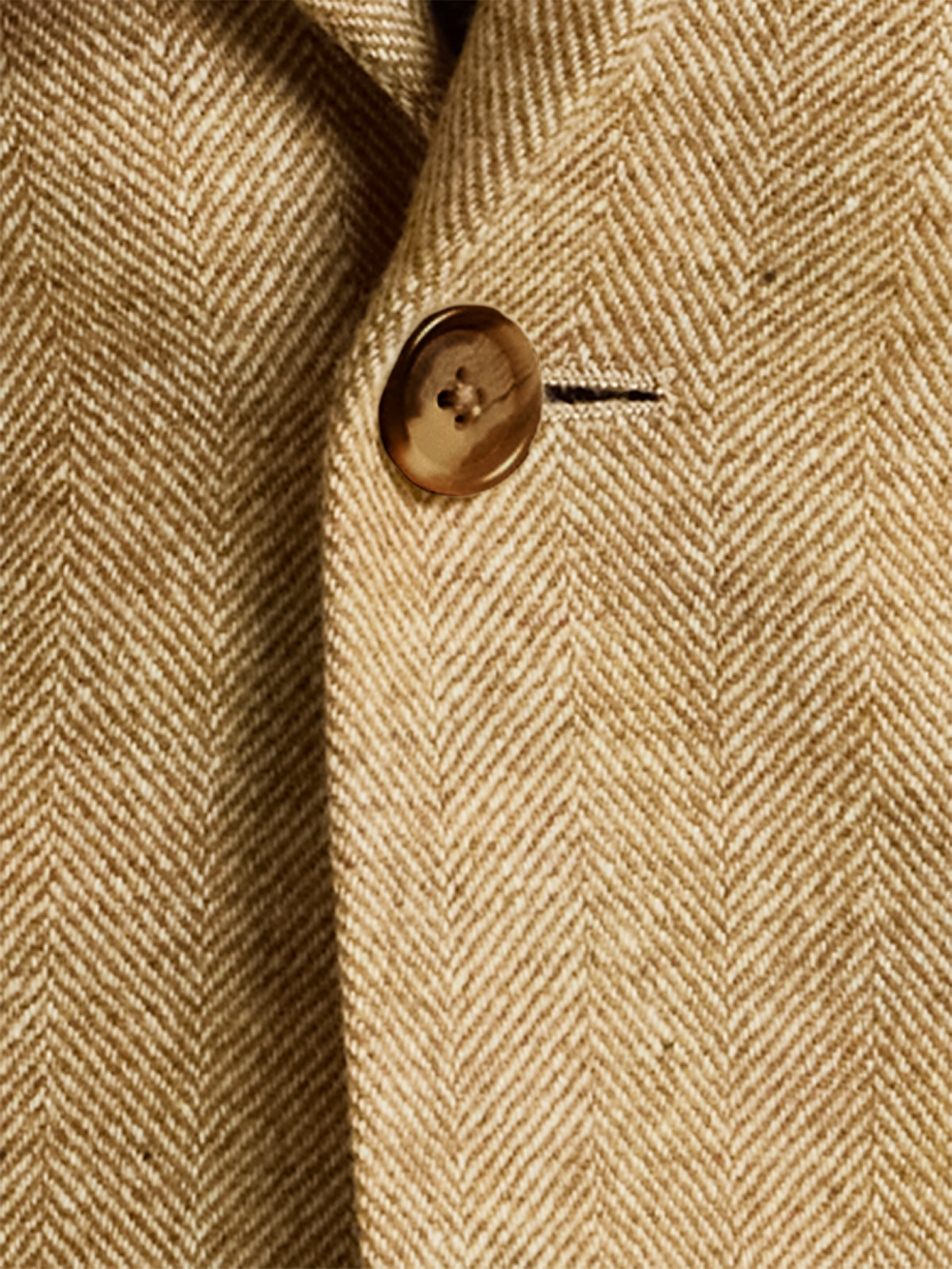 Alternate Shot of Men's Gold Herringbone Sportcoats  - 5