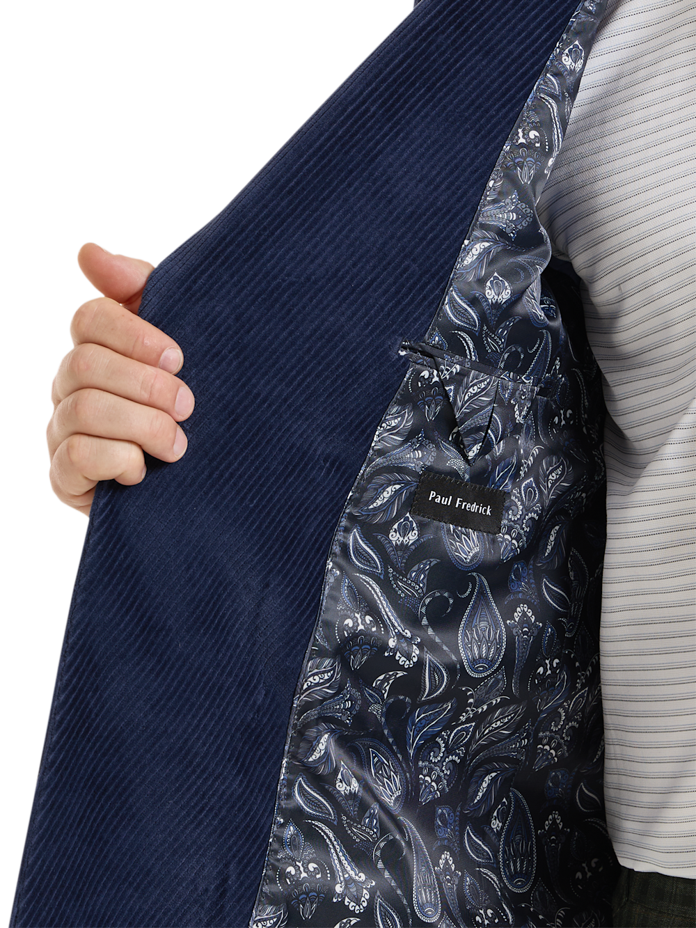 Alternate Image of Corduroy Double Breasted Peak Lapel Knit Sport Coat-4