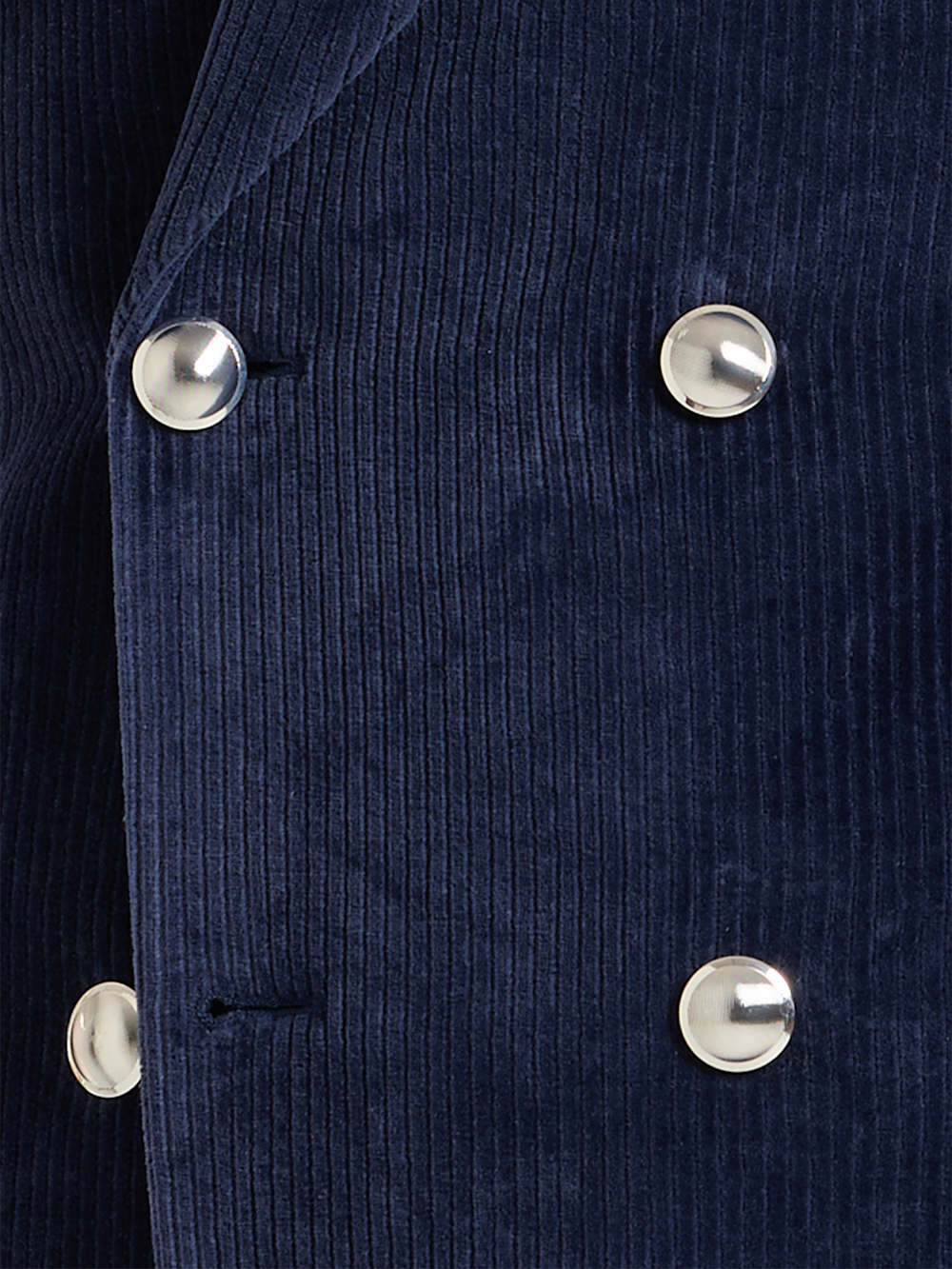 Alternate Shot of Men's Blue Solid Sportcoats  - 4