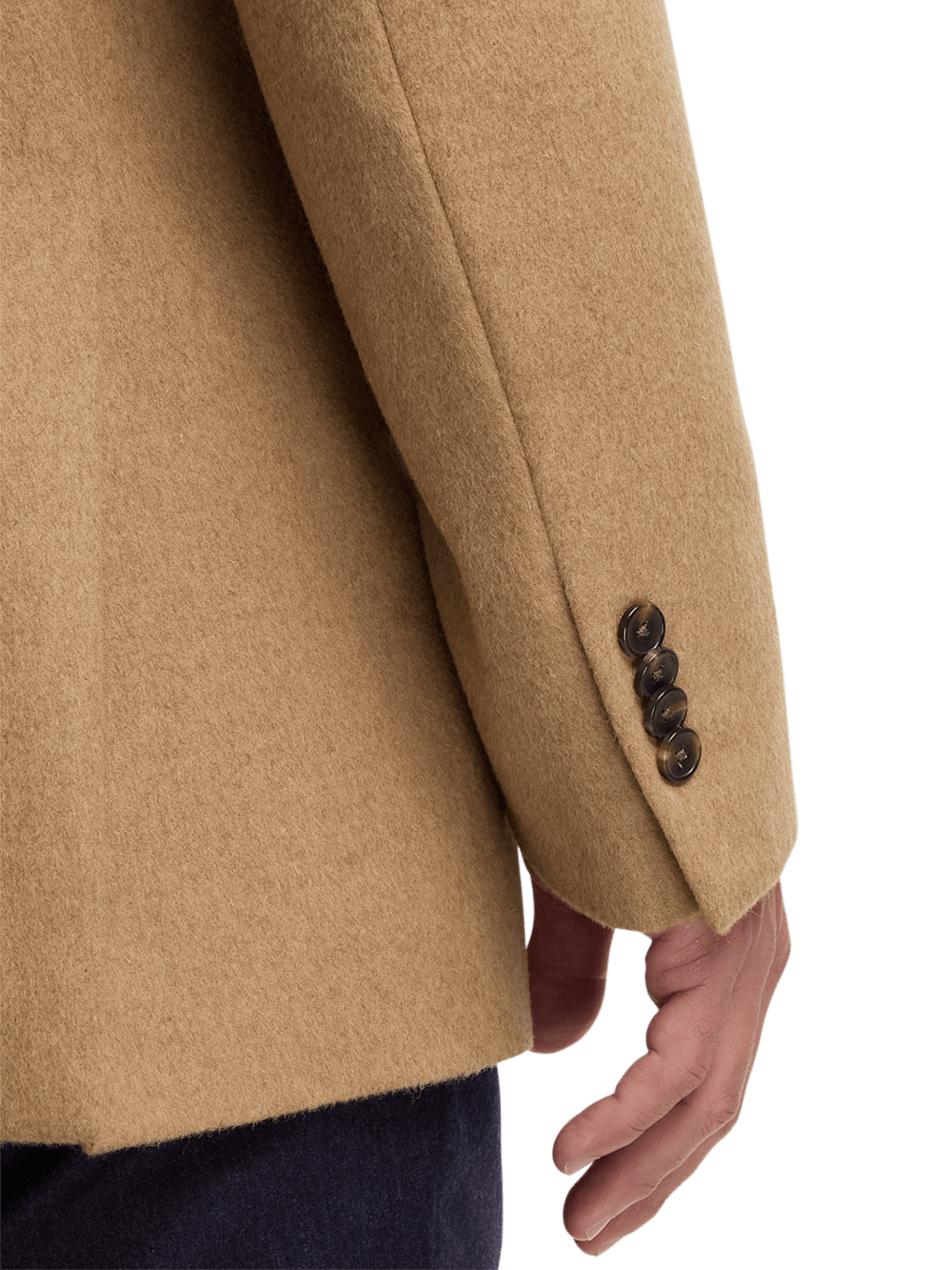 Camel Hair Double Breasted Peak Lapel Sport Coat Camel 38 Short
